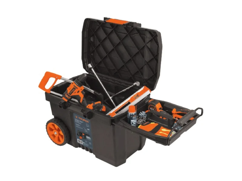 CAJA PARA HERRAMIENTA PLÁSTICA TRUPER DE 23" (58 CM) CON RUEDAS