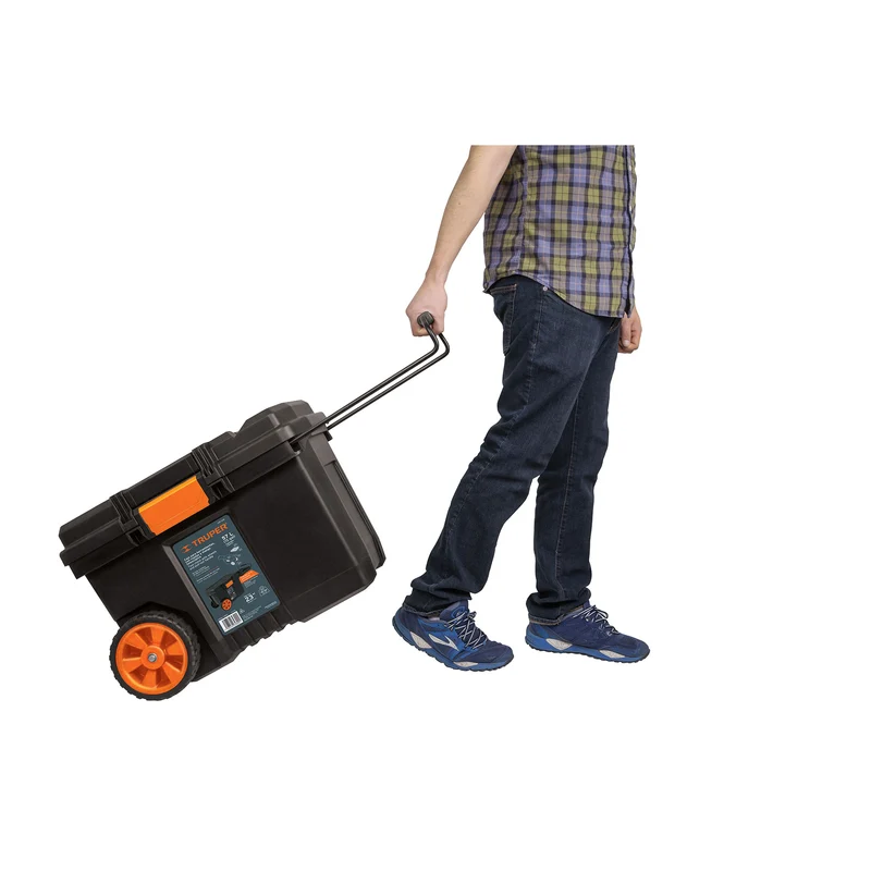 CAJA PARA HERRAMIENTA PLÁSTICA TRUPER DE 23" (58 CM) CON RUEDAS