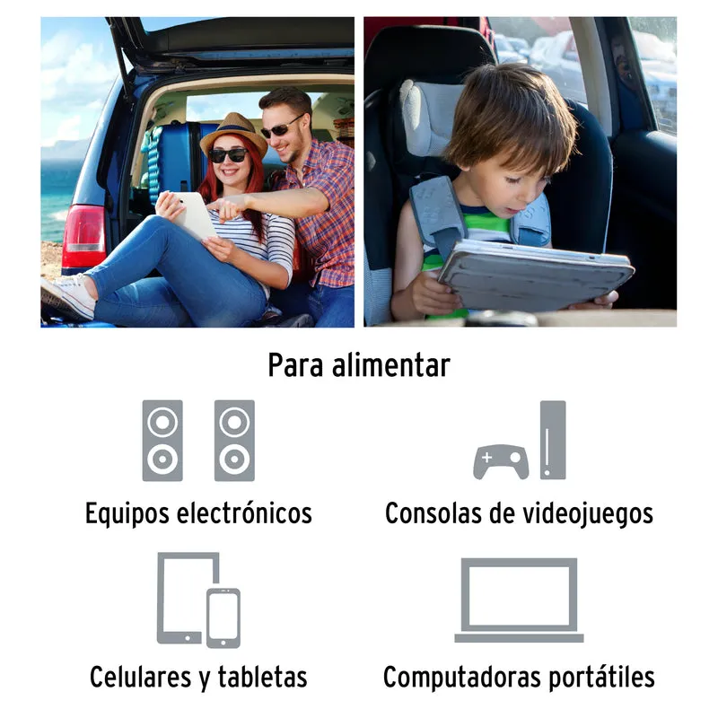 INVERSOR DE CORRIENTE TRUPER 400 W PLÁSTICO ABS