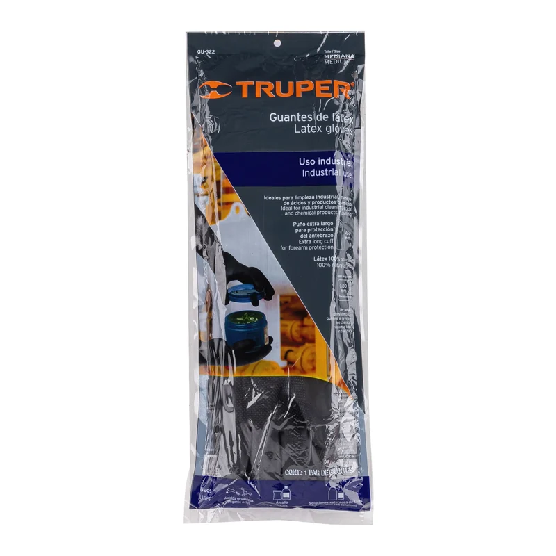 GUANTE DE LÁTEX INDUSTRIAL TRUPER, TALLA MEDIANA