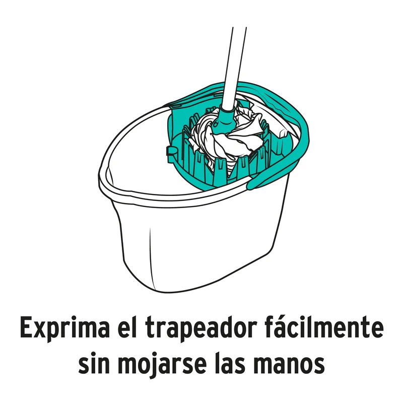 CUBETA PLÁSTICA CON EXPRIMIDOR, 8L KLINTEK