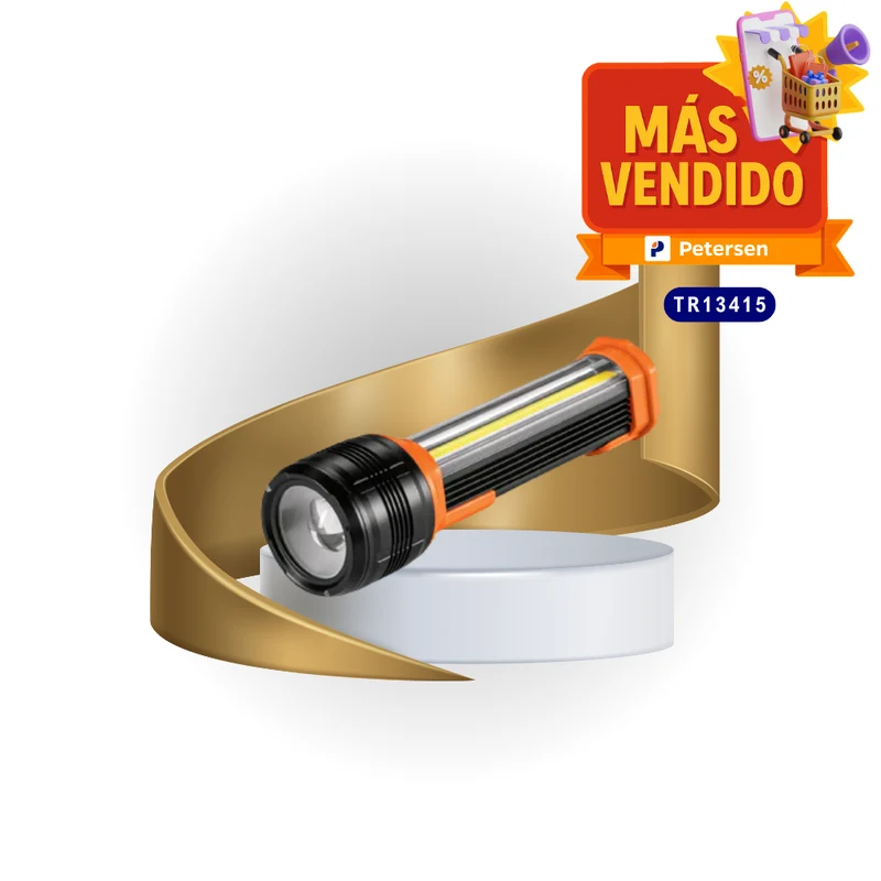 LINTERNA RECARGABLE CON LUZ EMERGENCIA TRUPER, 480LM