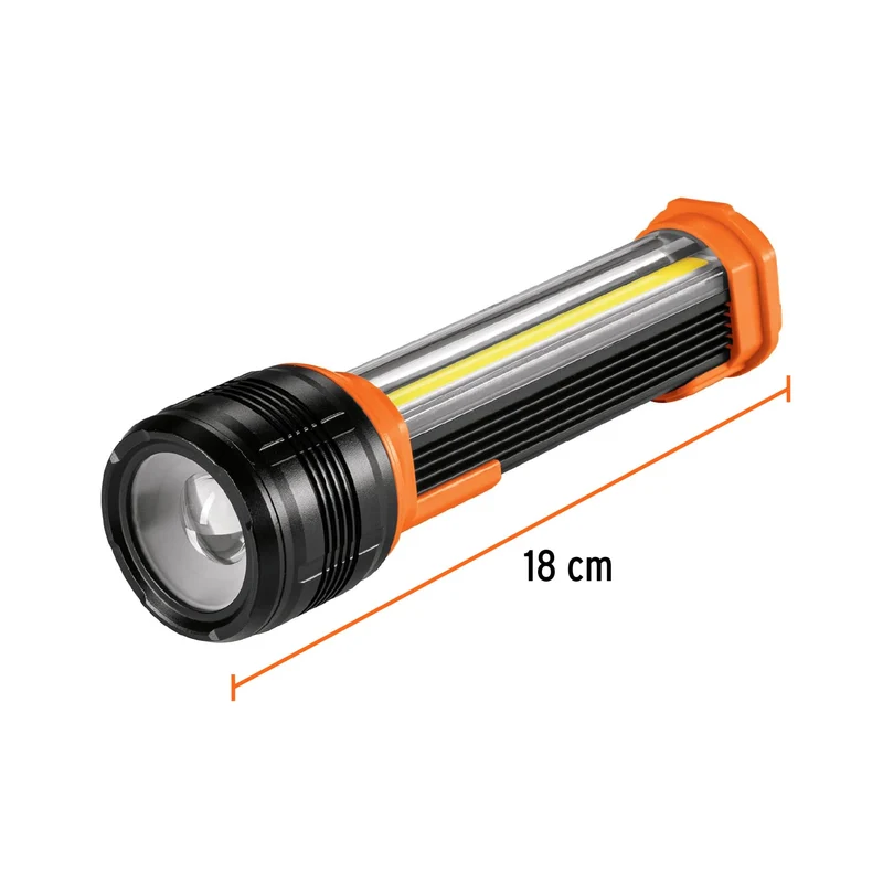 LINTERNA RECARGABLE CON LUZ EMERGENCIA TRUPER, 480LM