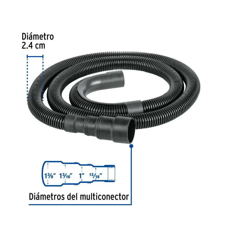 MANGUERA PARA DESAGÜE DE LAVADORA, 1.5M, FOSET