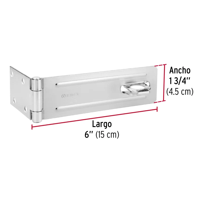 PORTACANDADO DE ACERO ZINCADO 6", HERMEX