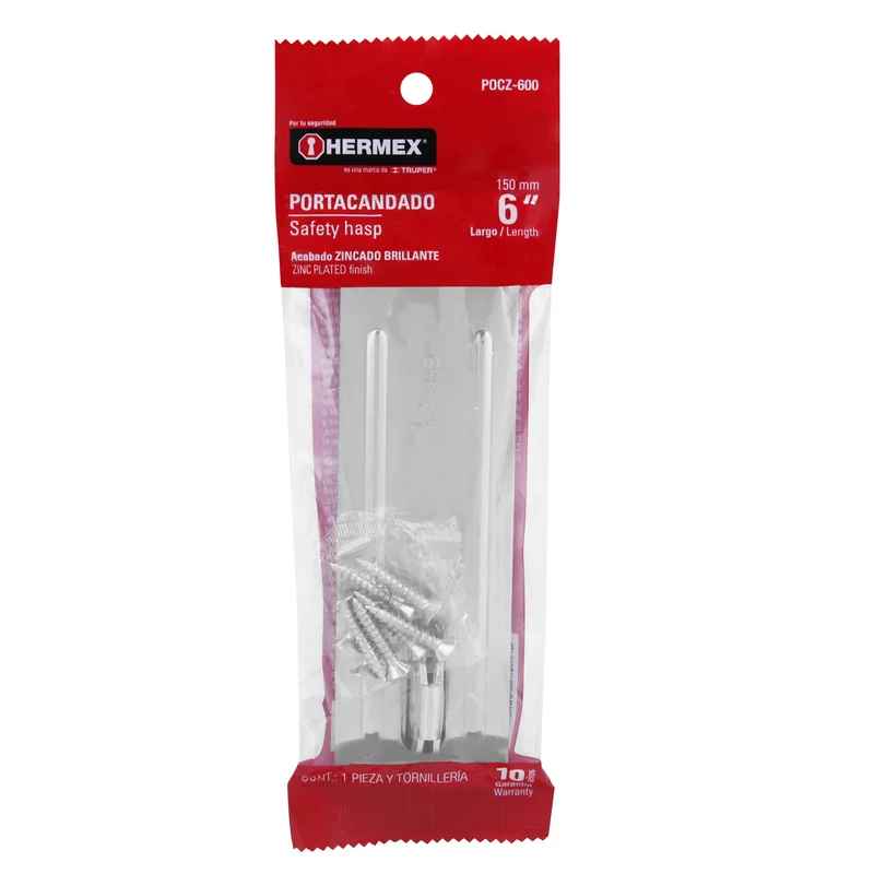 PORTACANDADO DE ACERO ZINCADO 6", HERMEX