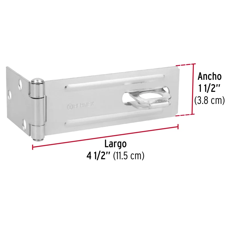 PORTACANDADO DE ACERO ZINCADO 4-1/2", HERMEX