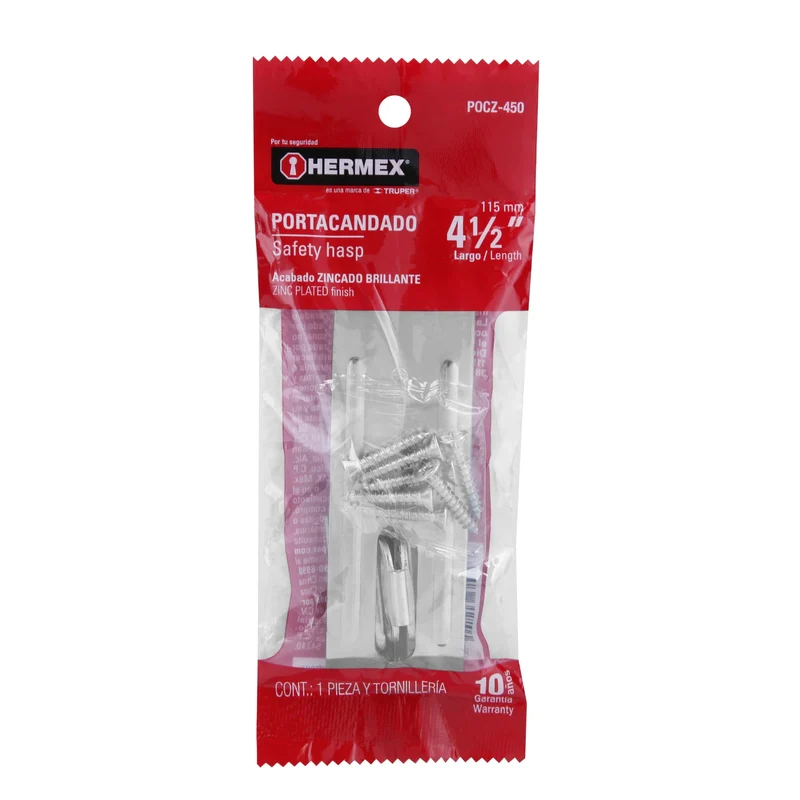 PORTACANDADO DE ACERO ZINCADO 4-1/2", HERMEX