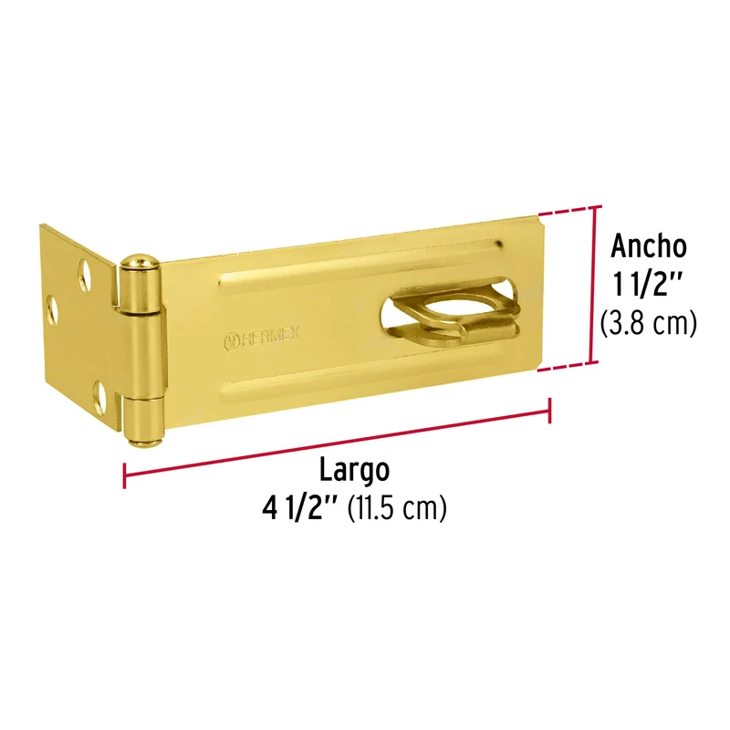 PORTACANDADO DE ACERO LATONADO 2-1/2", HERMEX