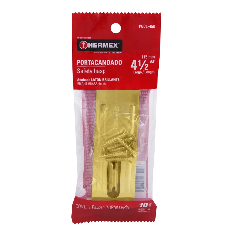 PORTACANDADO DE ACERO LATONADO 2-1/2", HERMEX