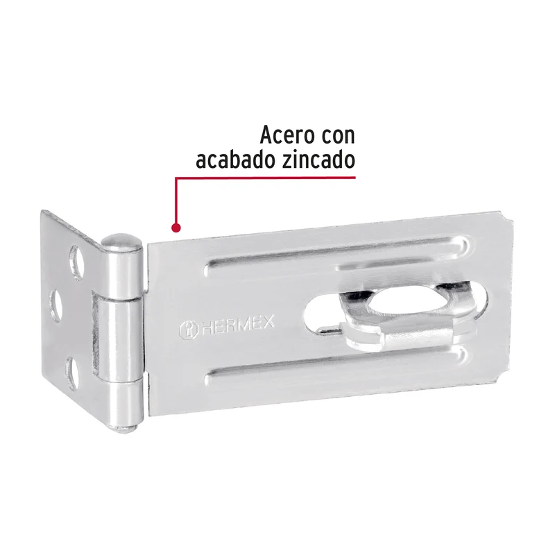 PORTACANDADO DE ACERO ZINCADO 3-1/4", HERMEX