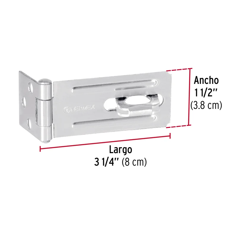 PORTACANDADO DE ACERO ZINCADO 3-1/4", HERMEX