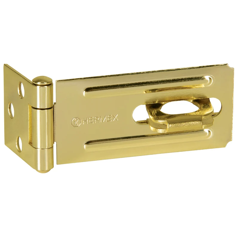 PORTACANDADO DE ACERO LATONADO 3-1/4", HERMEX