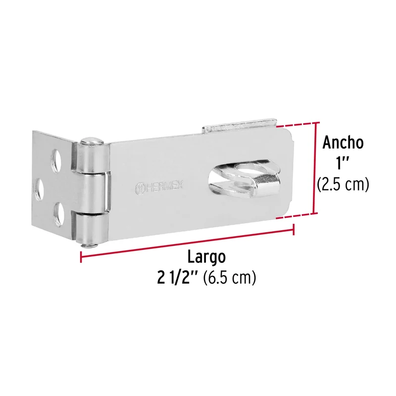 PORTACANDADO DE ACERO ZINCADO 2-1/2", HERMEX