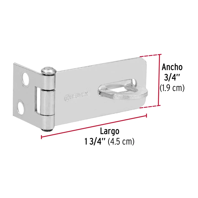 PORTACANDADO DE ACERO ZINCADO 1-3/4", HERMEX