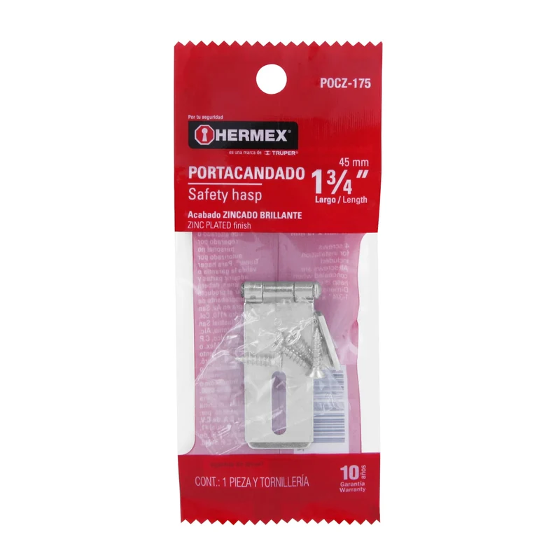 PORTACANDADO DE ACERO ZINCADO 1-3/4", HERMEX