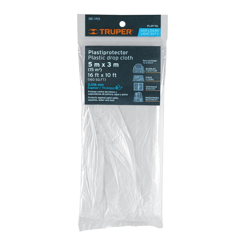 PLASTIPROTECTOR 5 X 3 M, USO LIGERO, TRUPER