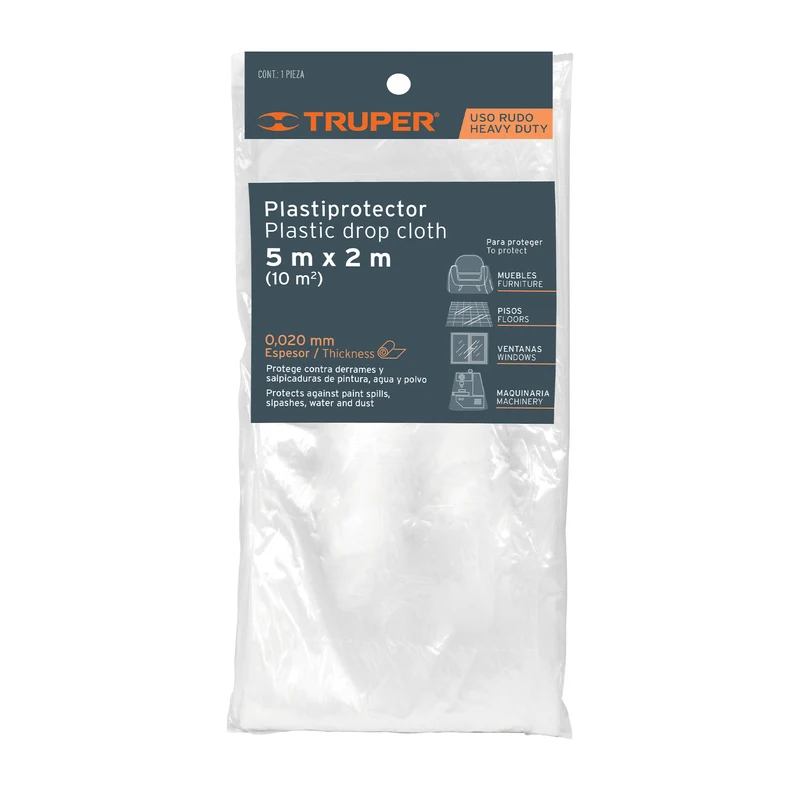 PLASTIPROTECTOR 5 X 2 M, USO RUDO, TRUPER