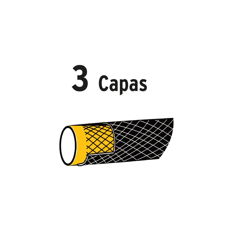 MANGUERA PRETUL DE 10 METROS, 1/2" REFORZADA, CONEXIONES PLÁSTICAS