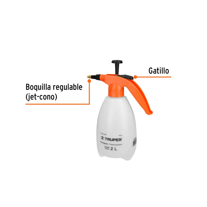 PULVERIZADOR DOMÉSTICO MANUAL TRUPER DE 2 LITROS