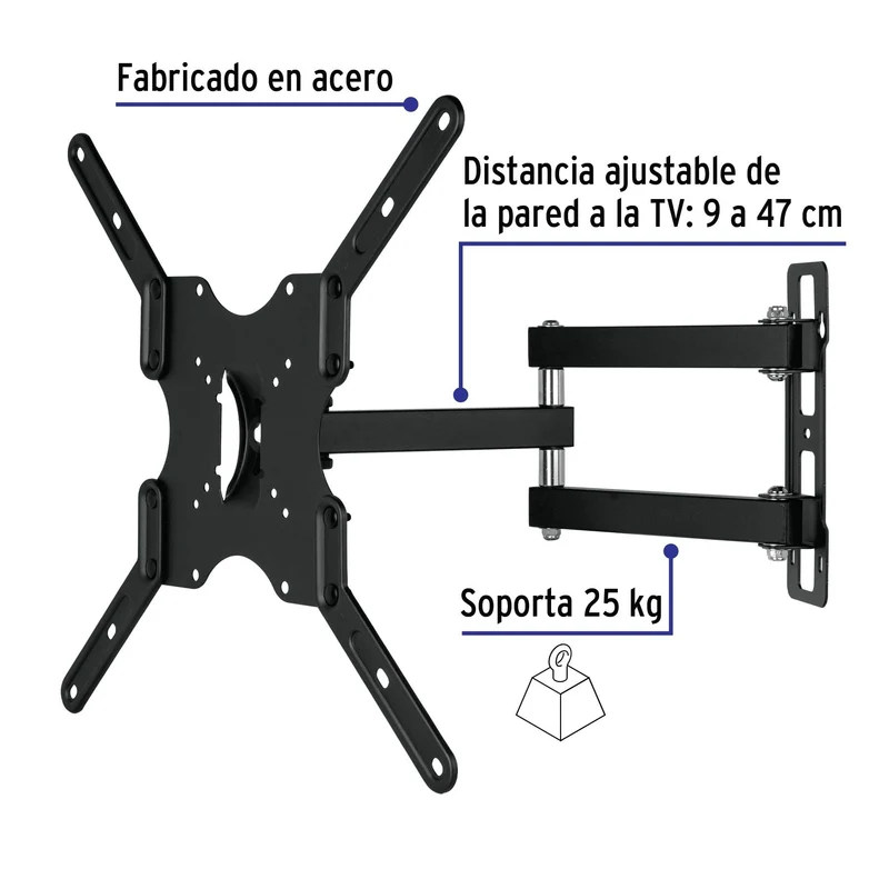 SOPORTE PARA PANTALLAS VOLTECK 23" A 42"