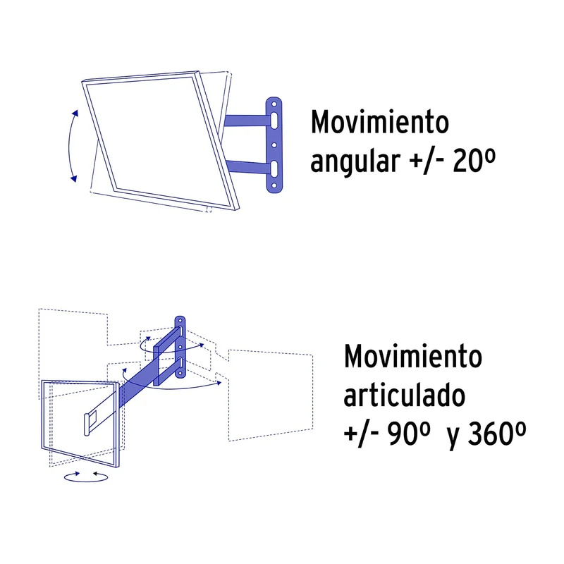 SOPORTE PARA PANTALLAS VOLTECK 23" A 42"