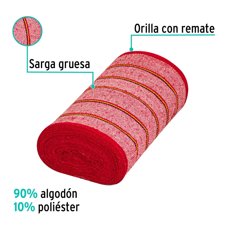 TAPETE EN ROLLO KLINTEK DE 25M, ROJA