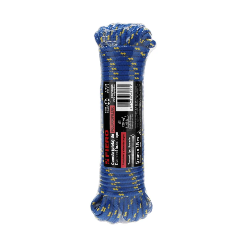 CUERDA POLIPROPILENO TRENZADA TRUPER, MULTICOLOR, 5MM X 15M