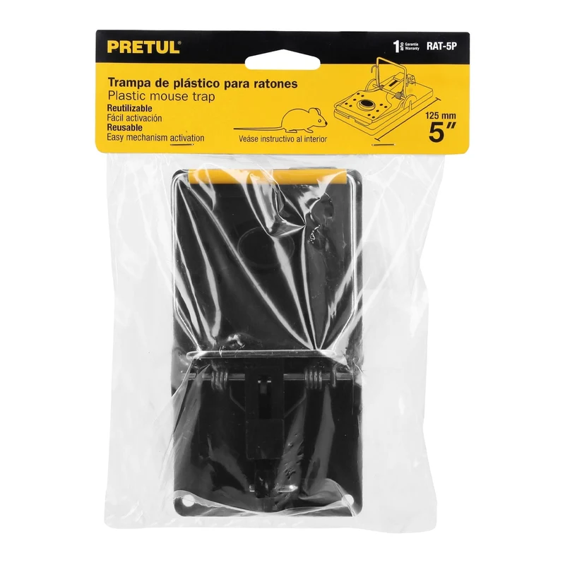 TRAMPA DE PLÁSTICO DE 5" (12.5 CM) PARA RATÓN, PRETUL