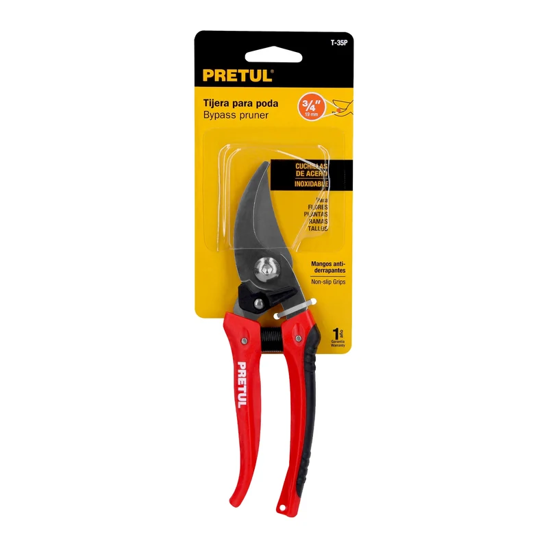 TIJERA PARA PODA 8" CUCHILLA DE PASO DE ACERO INOXIDABLE, PRETUL