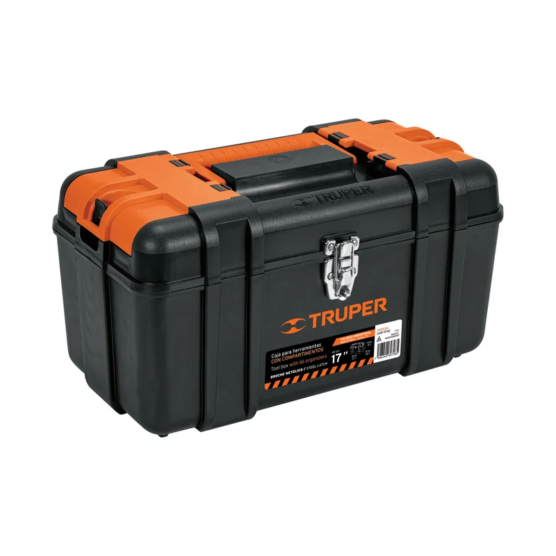 CAJA PARA HERRAMIENTA TRUPER DE 17", CON COMPARTIMENTOS