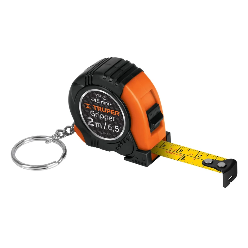 CINTA MÉTRICA GRIPPER TIPO LLAVERO TRUPER DE 2M, CINTA 13 MM