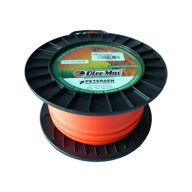 HILO DE NYLON CUADRADO OLEO MAC 3.00MM X 98M, ROLLO 1KG ALTA TECNOLOGÍA