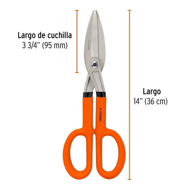 TIJERA PARA HOJALATERO 14", TRUPER