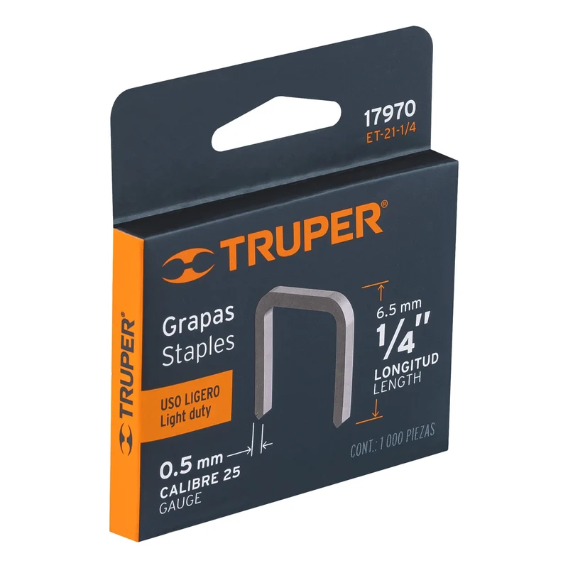1000 GRAPAS 1/4" CORONA 11.3 MM PARA ET-21, TRUPER