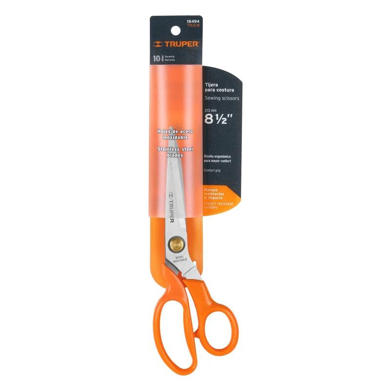 TIJERA 8 1/2" (22 CM) DE ACERO INOXIDABLE PARA COSTURA, TRUPER