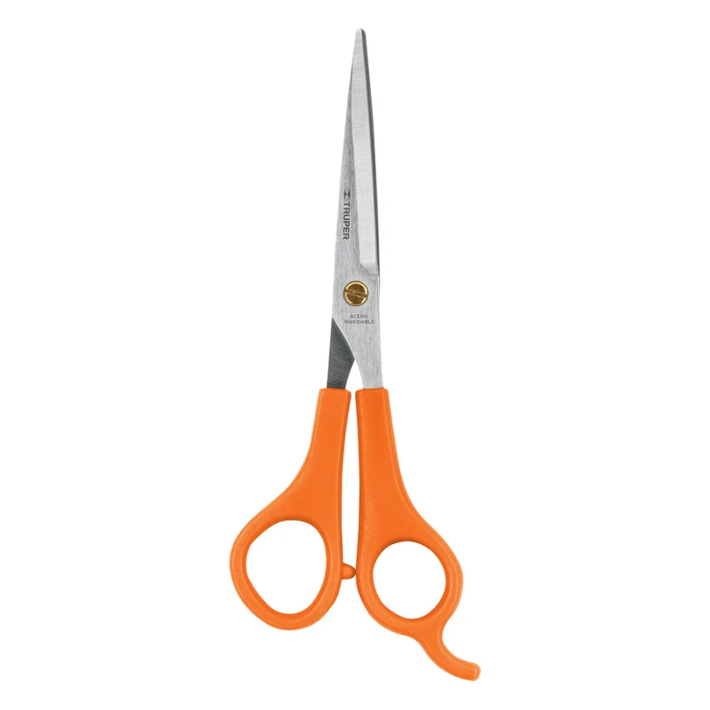 TIJERA 6" DE ACERO INOXIDABLE CON GANCHO PARA ESTILISTA, TRUPER