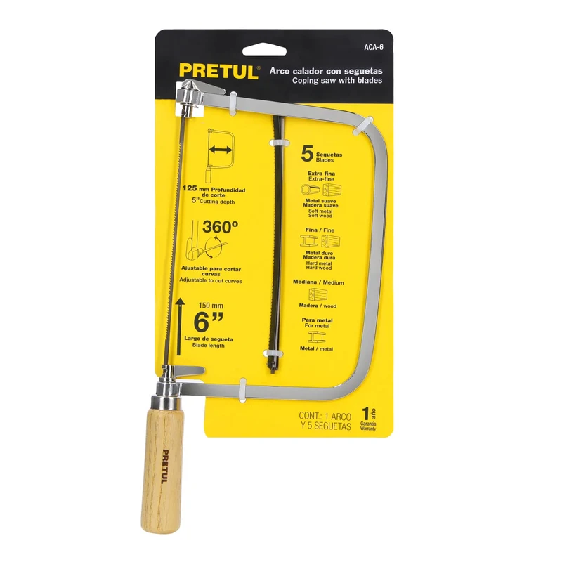 ARCO 6" (17 CM) CALADOR PARA SEGUETA, PRETUL