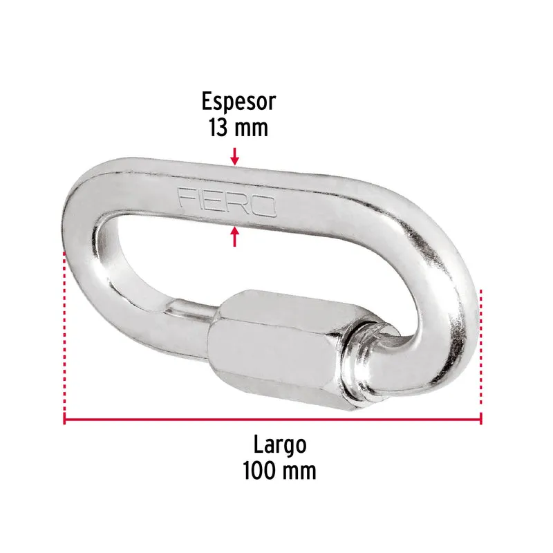 BANDOLA DE ACERO DE 1/2" CON SEGURO, FIERO