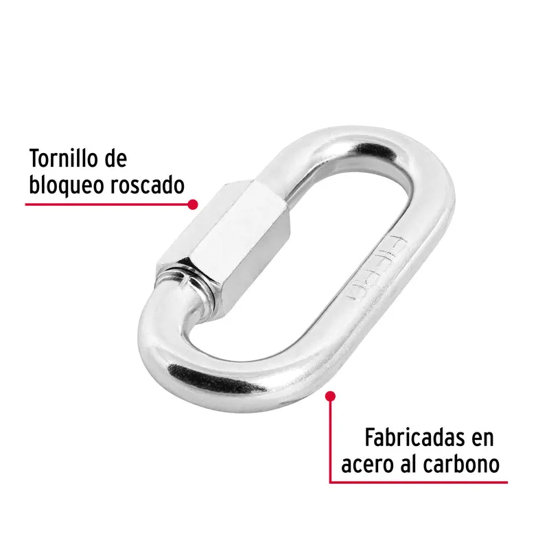 BANDOLA DE ACERO FIERO, 3/8" CON SEGURO