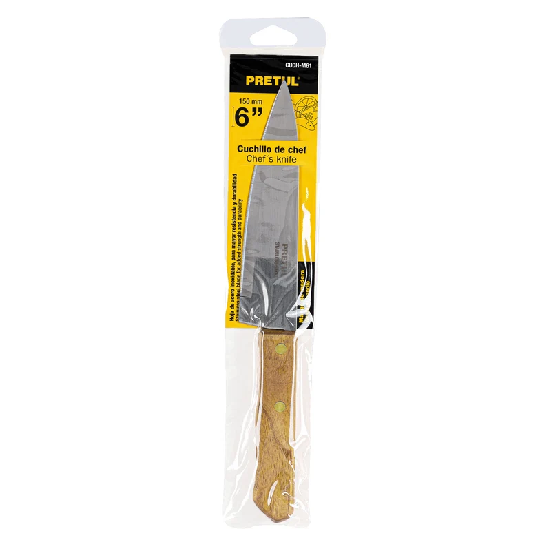 CUCHILLO DE CHEF 6" (15 CM) PRETUL, MANGO DE MADERA