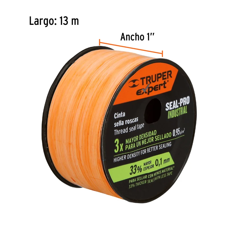 CINTA SELLA ROSCAS TRUPER, 1" X 13 M DE LARGO