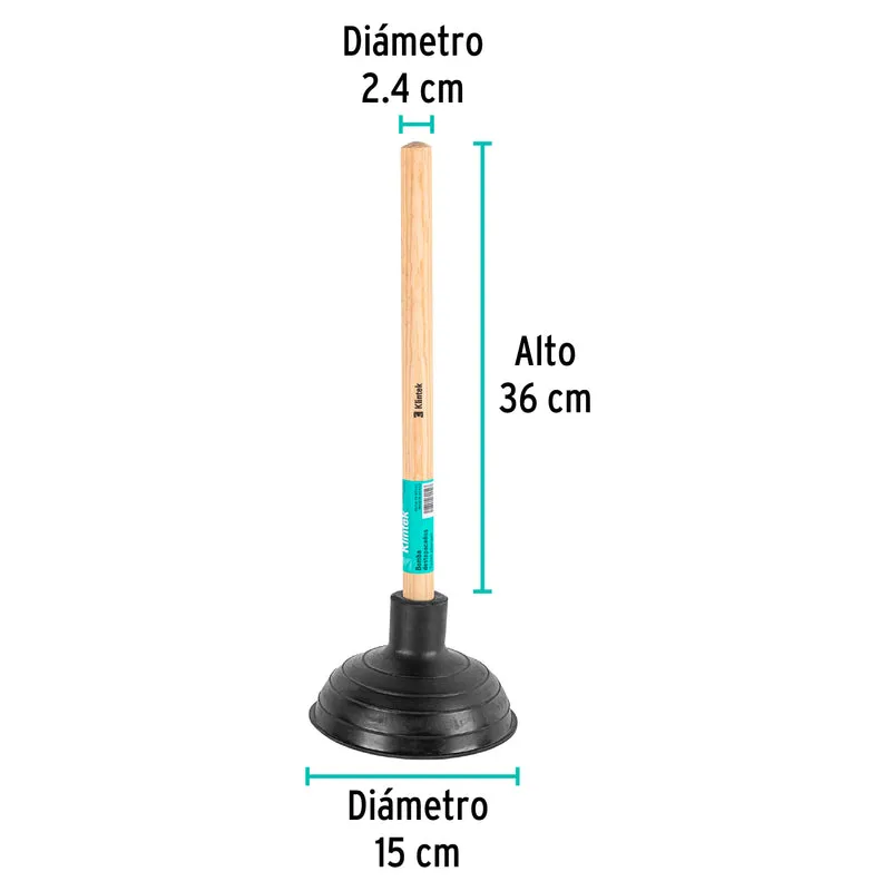 BOMBA DESTAPACAÑOS DE 15 CM, KLINTEK
