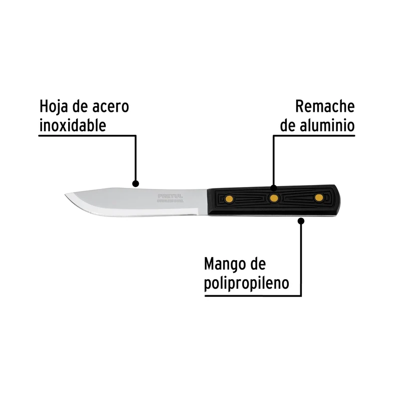CUCHILLO CEBOLLERO PRETUL 5", MANGO DE POLIPROPILENO