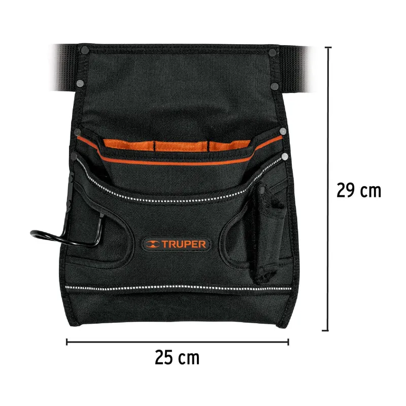 PORTA HERRAMIENTAS TRUPER DE POLIÉSTER CON 7 COMPARTIMENTOS