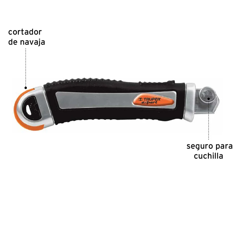 CUTTER 18 MM TRUPER CON ALMA METÁLICA Y GRIP