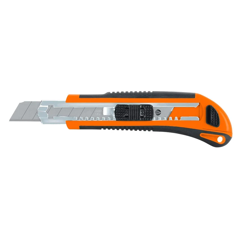 CUTTER 18 MM PROFESIONAL TRUPER CON ALMA METÁLICA Y GRIP