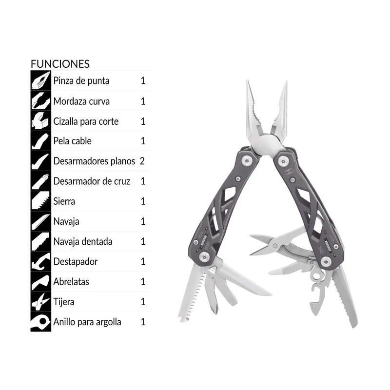 MULTIHERRAMIENTA TRUPER CON 14 FUNCIONES