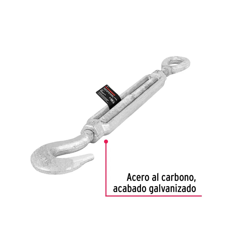 TENSOR FORJADO 1" GANCHO-ARGOLLA, FIERO