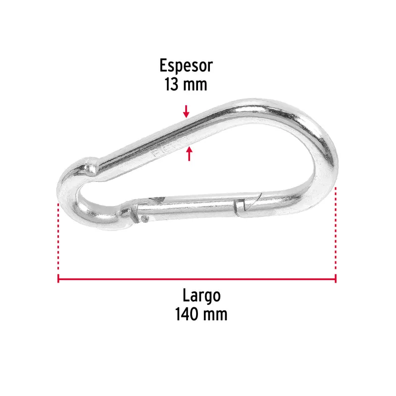 BANDOLA MOSQUETÓN DE ACERO 1/2", FIERO